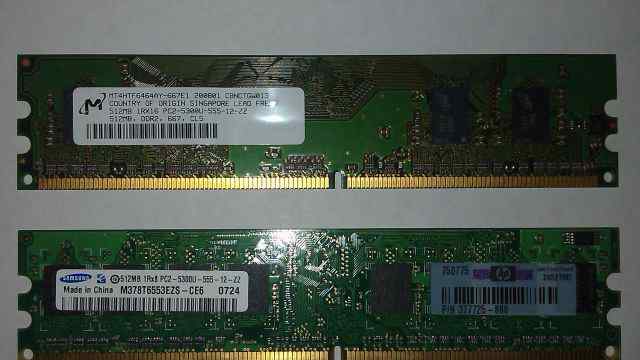 DDR2 / DDR II 512 MB Samsung / Micron (8 модулей)