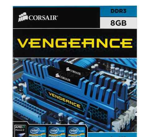 Память dimm DDR3, 8гб (2x4гб), Corsair Vengeance