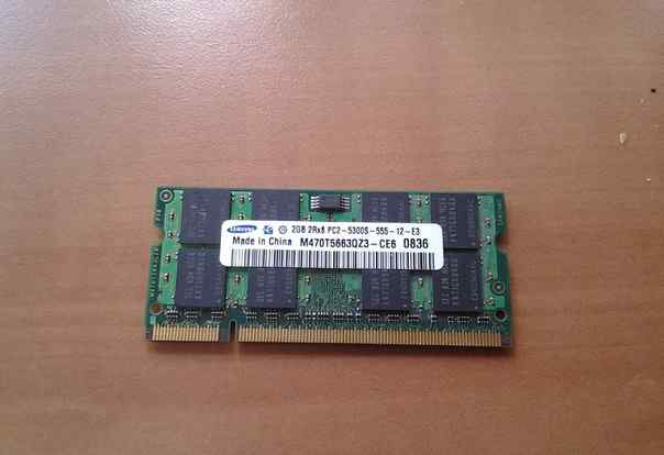 DDR2 2GB ноутбучная