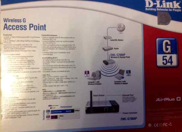Роутер D-Link Wireless g access point
