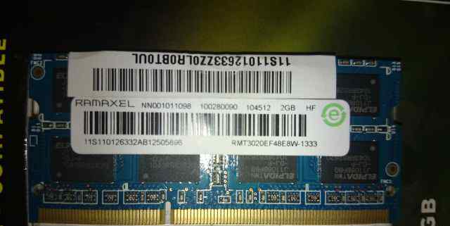 Модуль памяти SO-dimm DDR3 2Gb 1333MHz Ramaxel