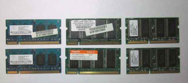 Память для ноутбуков SO dimm, DDR, DDR2