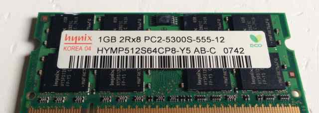 Оперативная память Hynix 1GB 2Rx8 PC2-5300S-555-12