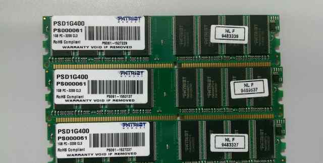 Оперативная память DDR 1Gb (400 мгц 3200 Мб/с)