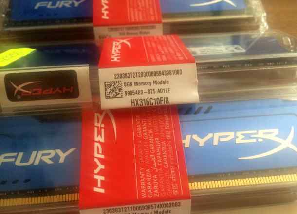 DDR3 kingston HX316C10F/8 8Гб новая