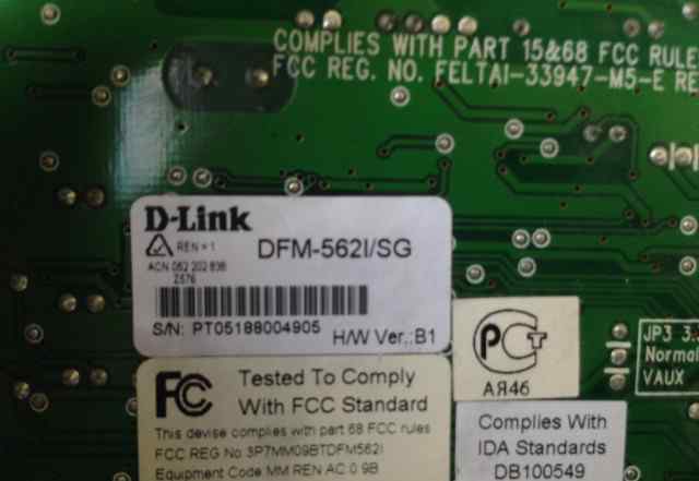 Внутренний модем D-Link DFM-562I (56K, PCI)