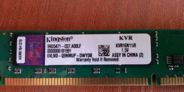 Оперативная память для пк Kingston KVR16N11/8 8гб