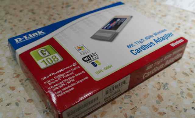 CardBus-адаптер WiFi D-Link DWL-G650