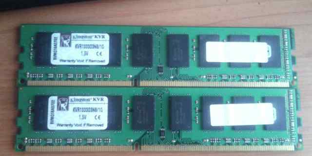 2GB Kingston KVR1333D3N8/1G x 2 DDR3 1333mhz 10600