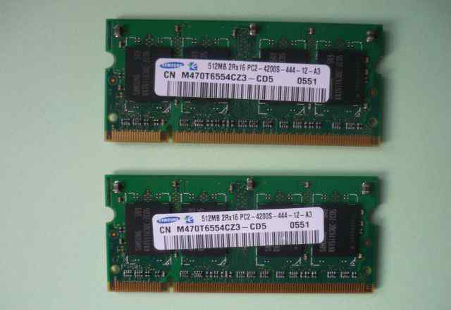 Память для ноутбука Samsung DDR2 SO dimm 512MB