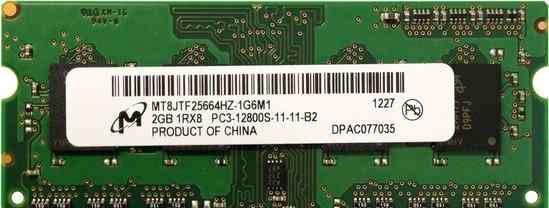 2 GB SO-dimm DDR3 1600 MHz pc3 12800