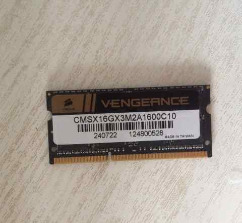 DDR3 sodimm 16Gb PC3-10600 1600MHz одной планкой