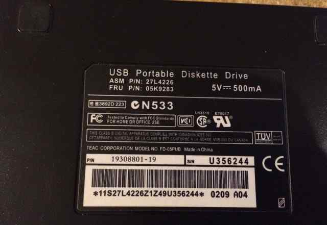 USB дисковод для дискет FDD 3.5" floppy