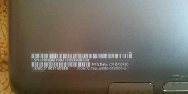 Acer Iconia Tab W500 процессор C60 32gb