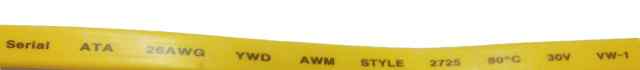 Кабель интерфейсный SATA с замком, желтый, 51см