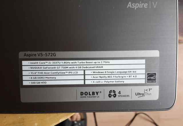 Acer aspirre V5 572G