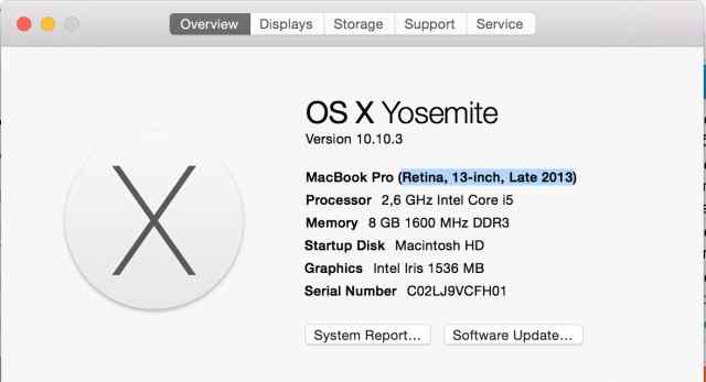 Apple MacBook Pro Retina 13 Late 2013 512GB SSD