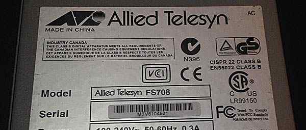 Неуправляемый коммутатор Allied Telesyn FS708