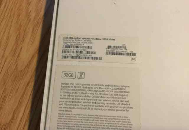 Apple iPad Mini2 32 GB + 3G (4G)