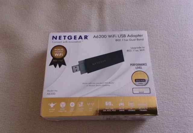 Сетевой адаптер WiFi netgear A6200 (A6200-100PES)