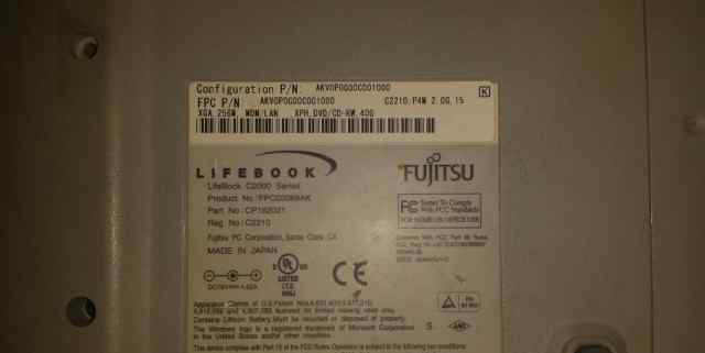 Fujitsu lifebook c2000