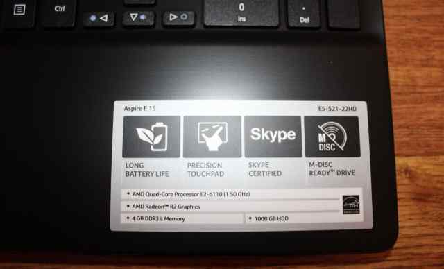  ноутбук Acer e5-521-22HD
