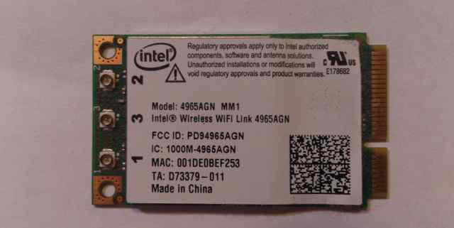  Wi-Fi   Intel 4965AGN