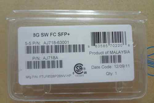 Трансивер HP 8Gb Short Wave FC SFP+ 1 Pack AJ718A