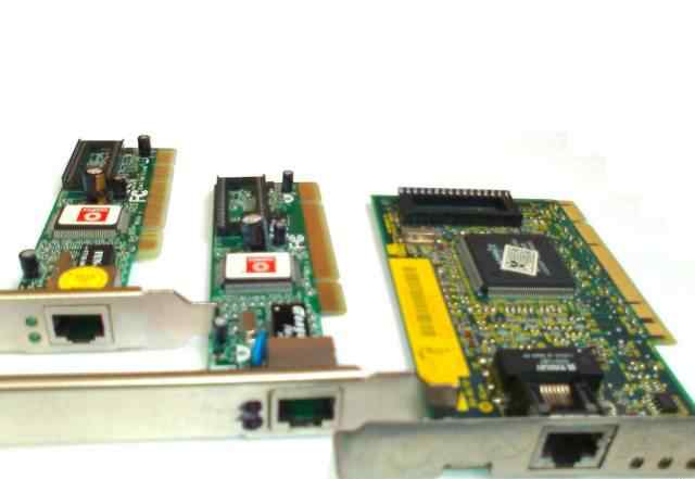 Сетевые карты PCI Ethernet, 3 шт