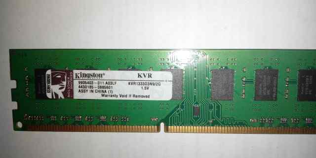 Kingston DDR3 KVR1333D3N9/2G на 2 gb