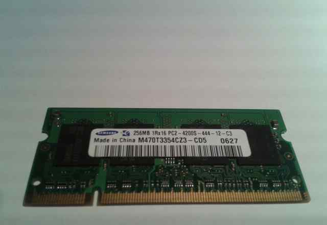 256MB 200p PC2-4200 CL4 4c 32x16 DDR2-533 sodimm