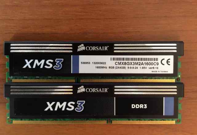 Corsair XMS3 8GB (2x4GB) CMX8GX3M2A1600C9