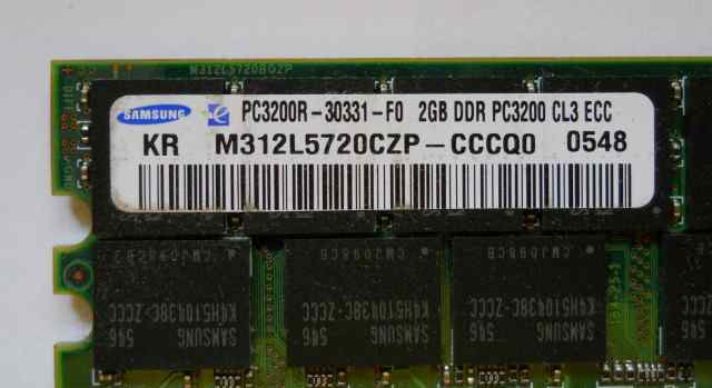 Серверная память DDR PC3200 CL3 ECC