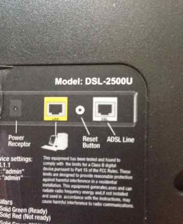Adsl Роутер D-Link DSL-2500U