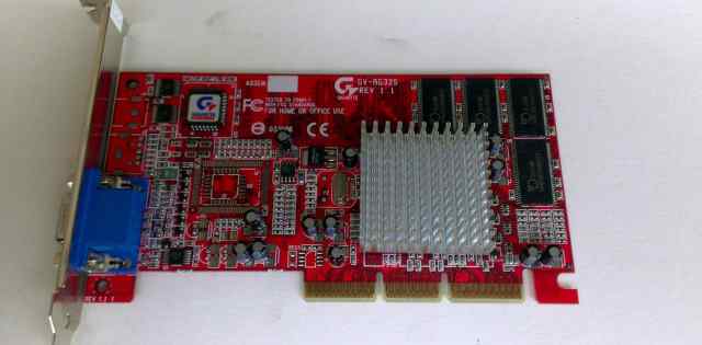 Видеокарта AGP gigabyte gv-ag325 rev 1