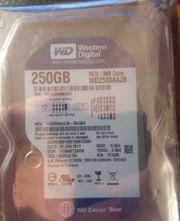 Новый WD IDE 250 GB WD2500aajb
