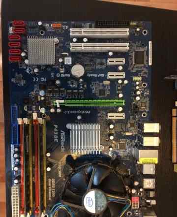 Asrock P43DE + CPU Intel E5500 + RAM 2x2048 Mb
