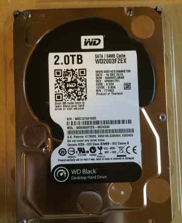 Жесткий диск(HDD) WD Black 2 TB WD2003fzex