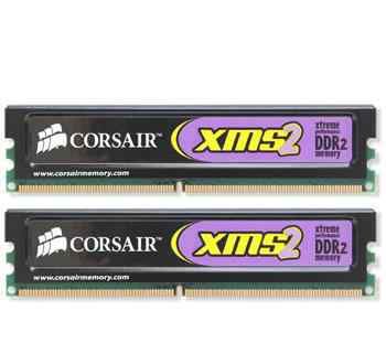 Двухканальный комплект DDR2 Corsair CM2X512-5400C4