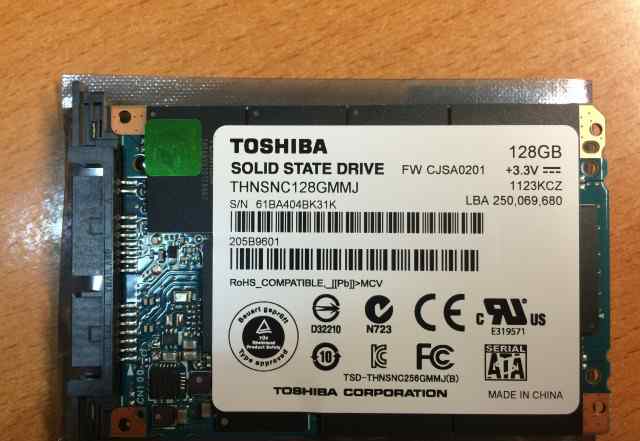 Новый ж/д Toshiba 1.8 микро-SATA 128 Г SSD