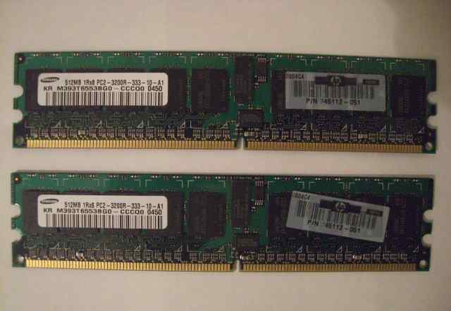 Серверная память DDR2 (2x512M samsung )