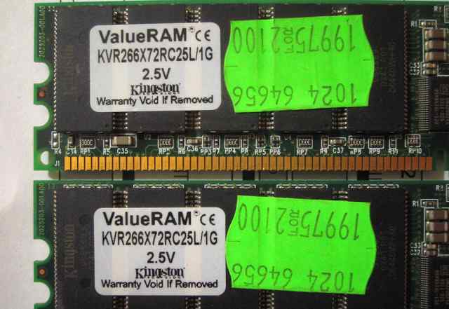 Оперативная память Kingston KVR266X72RC25L/1G 2.5V