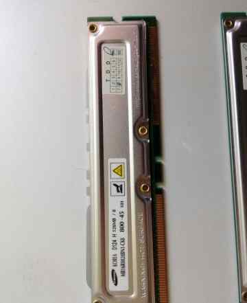 Пранки памяти rimm 256Mb (2x128MB) Samsung MR16R08