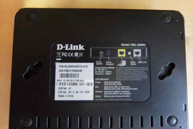 D-Link DSL-2500U adsl-Модем