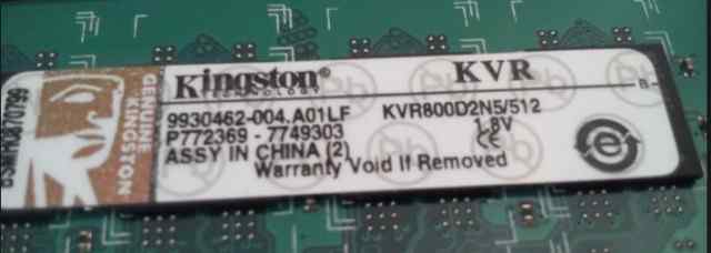 Память Kingston DDR2 512 mb, kvr800d2n5 + hynix