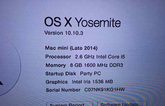  Mac mini 1TB i5 8GB RAM late 2014