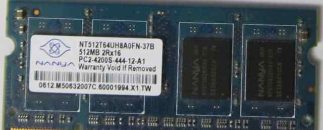 So-dimm 512 Mb DDR2 PC2-4200 nanya для ноутбука