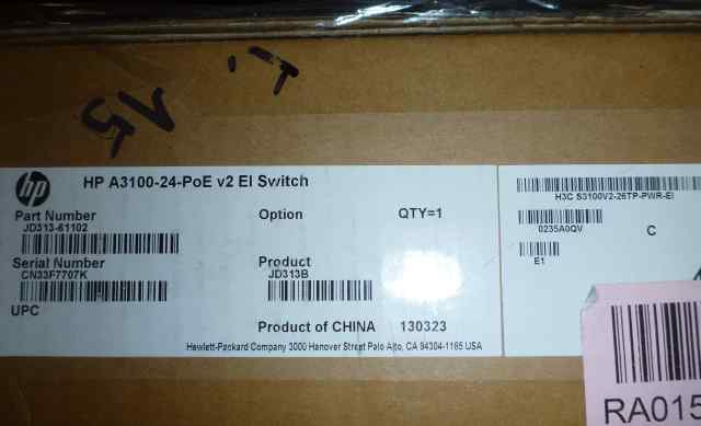 Новый коммутатор HP 3100-24-PoE v2 EI Switch